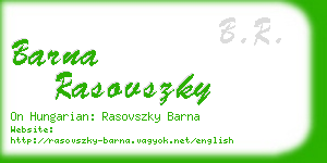 barna rasovszky business card